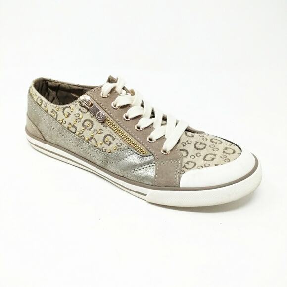 Guess Chancey 7 Side Zip Embellished Sneakers - Picture 1 of 8